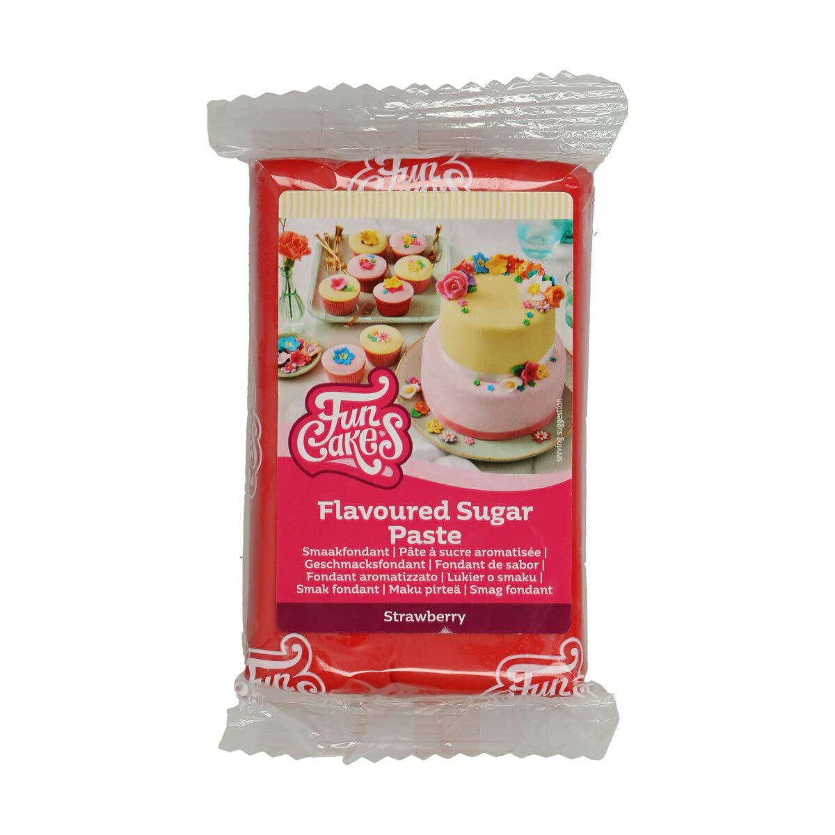 Fondant Funcakes aromatisé à la meringue : Facile à utiliser, onctueux, flexible, doux et malléable, parfait pour la décoration de gâteaux, casher et sans gluten. 1kg