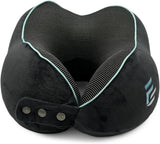 Oreiller cervical d'avion Flagshipper - oreiller cervical pour adulte - oreiller cervical de voiture - oreiller de voyage en mousse à mémoire de forme - lavable avec dos étroit (velours doux et respirant) - réglable, gris Naty Shop Oreillers orthopédiques cervicaux