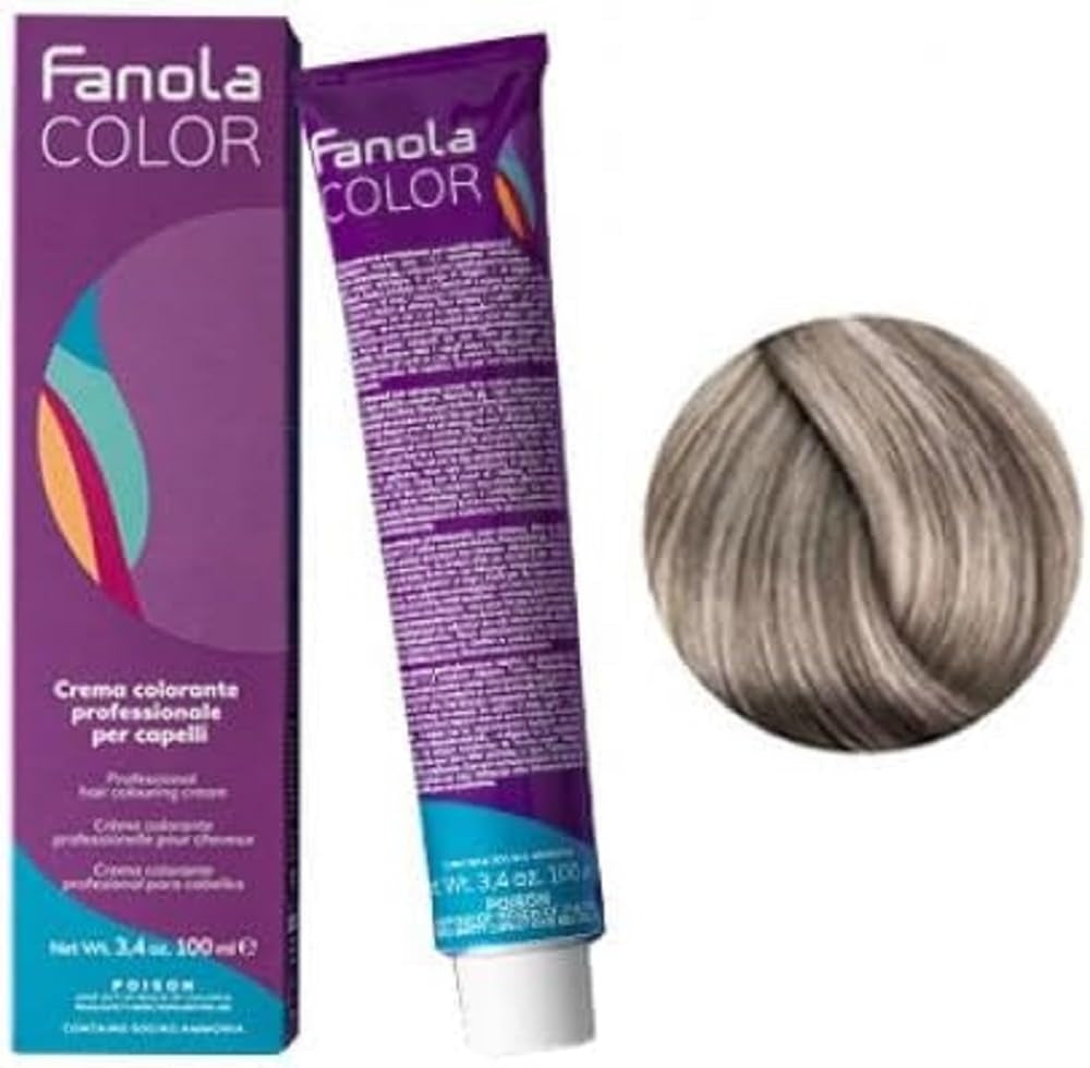 Fanola crema colore Crème colorante 7.0 Blond, 100 ml Teinture capillaire Naty Shop 9.11 Blond clair cendré intense