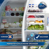 CARE + PROTECT Récipient alimentaire intelligent, parfaitement empilable, organisateur de réfrigérateur, protège les aliments de l'humidité, garde les aliments frais plus longtemps, 2,15 l Boîtes de conservation alimentaire Naty Shop