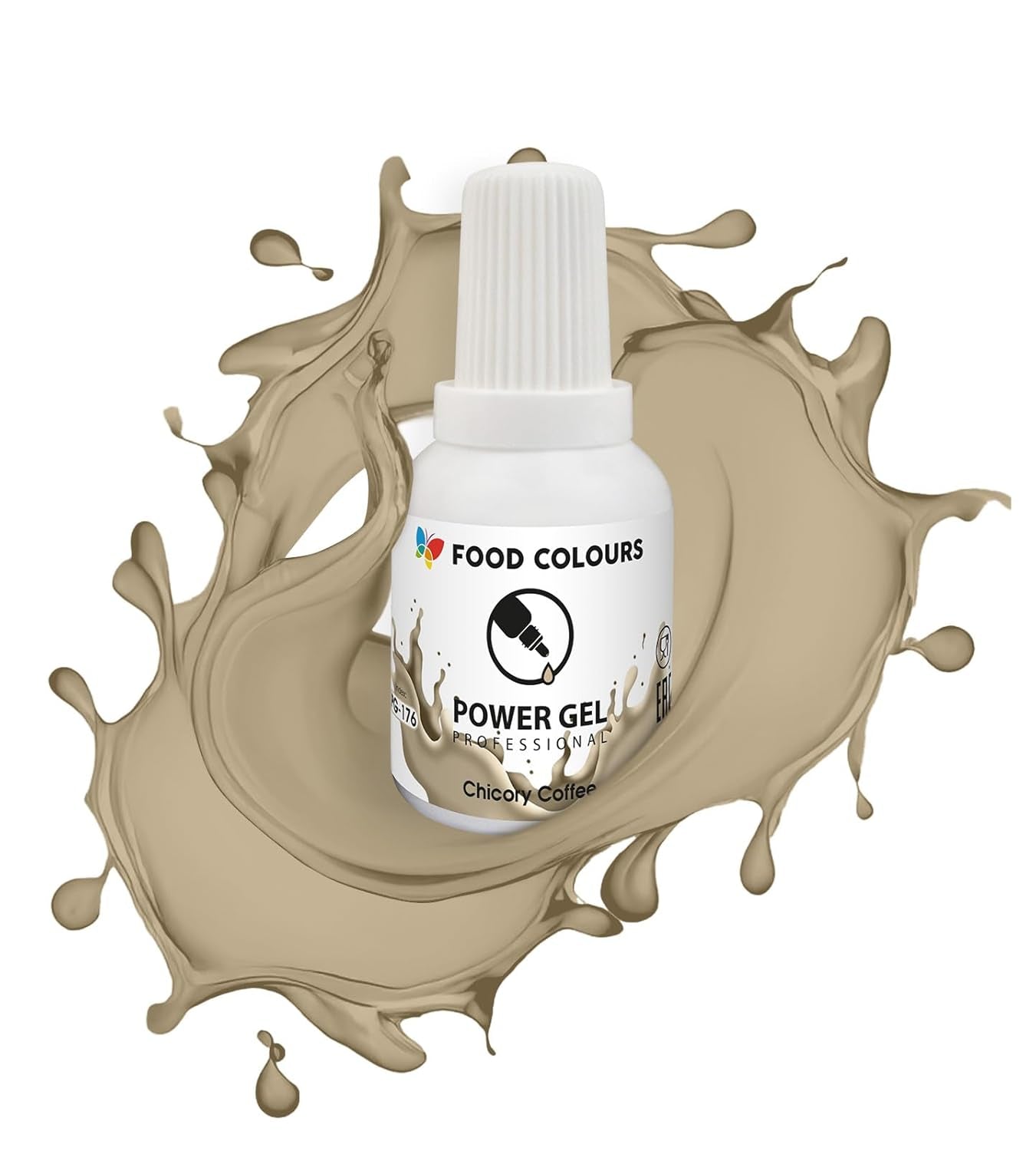 Colorant alimentaire en gel, beige, couleur champagne, 20 g. Colorant alimentaire pour une large gamme d'applications pour la décoration de gâteaux, tartelettes, crème, génoise, glaçage royal, macarons.