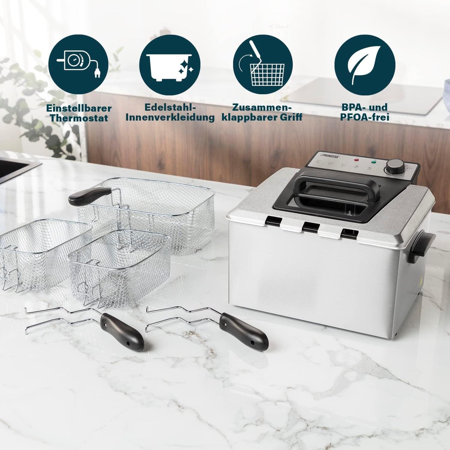 Friteuse Princess, différentes tailles Électroménager Naty Shop