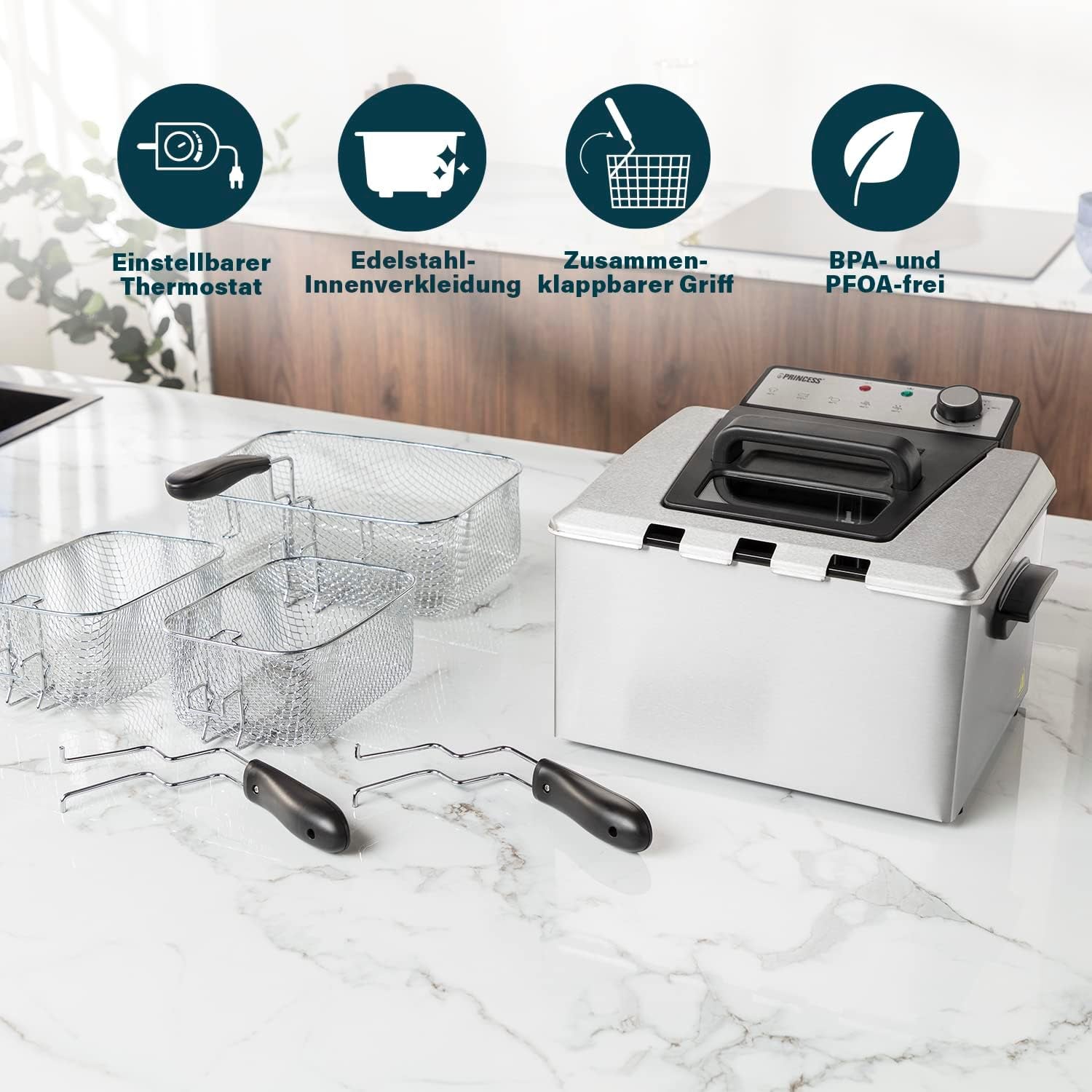 Friteuse Princess, différentes tailles Électroménager Naty Shop