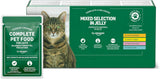 Amazon Nourriture humide sans céréales pour chats adultes Sélection mixte en gelée 4,8 kg (48 paquets de 100 g chacun)