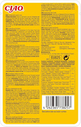 INABA Ciao Broth Nourriture humide pour chats 88% d'humidité et vitamine E, soupe premium pour chats au poulet 40g (paquet de 12), viande 100% naturelle, sans céréales, sans sucre