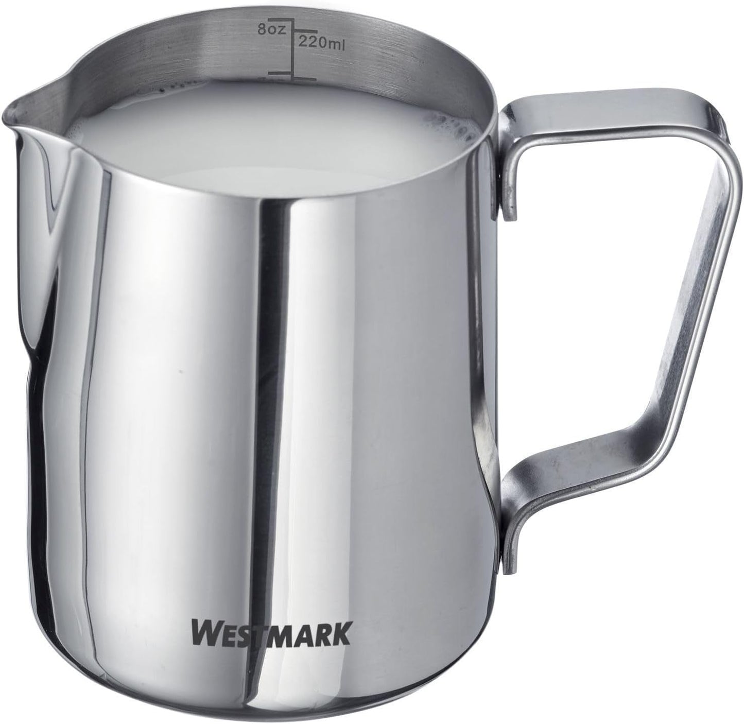 Carafe à lait Westmark Brasilia 200 ml - idéale pour la crème à café, le lait, le miel et autres additifs pour le café et le thé, accessoire barista - acier inoxydable