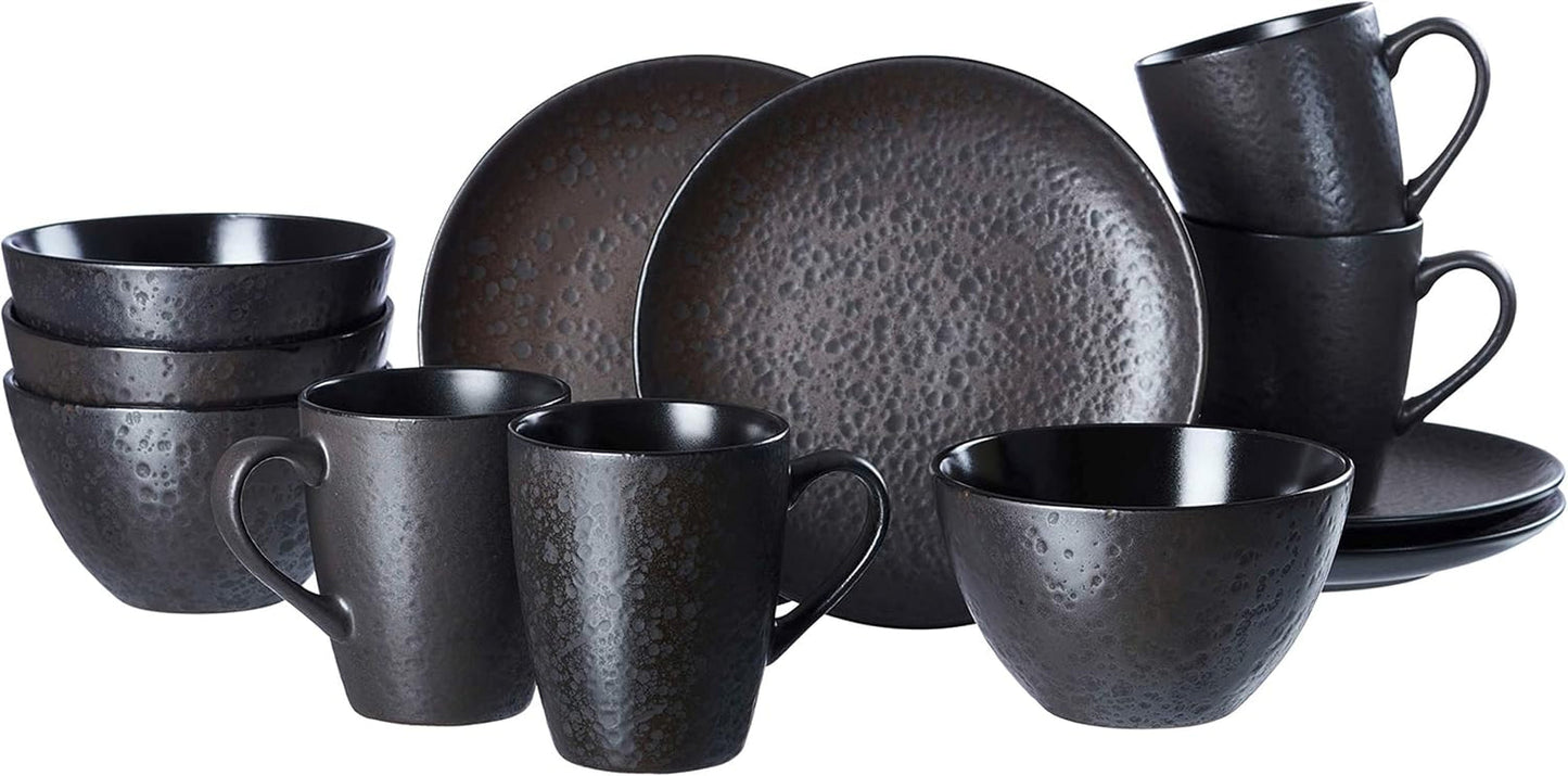 Ritzenhoff & Breker Kitwe Service de petit-déjeuner 12 pièces Noir