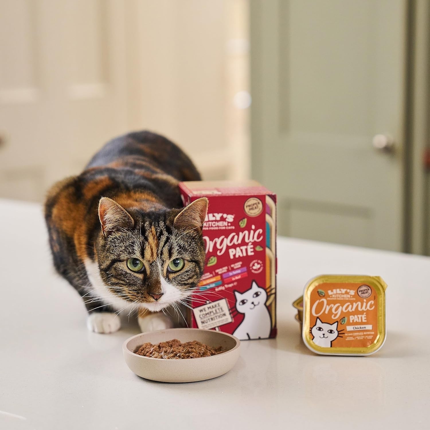 Lily's Kitchen Nourriture humide pour chat adulte avec ingrédients naturels, paquet multi-plateaux, biologique, sans grains, 4 x (8 x 85 g)