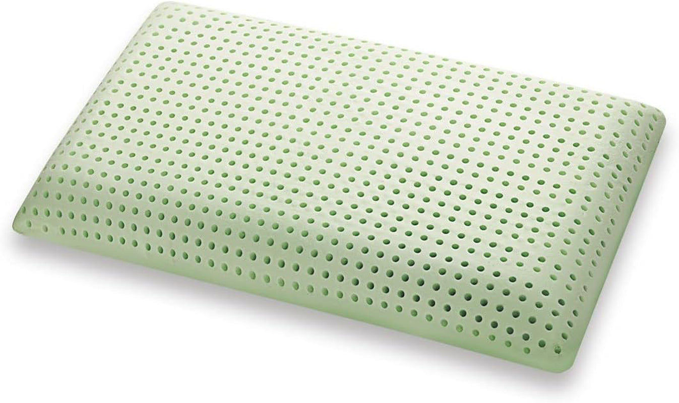 Marcapiuma Oreiller en mousse à mémoire de forme à base de plantes naturelles vertes 2 pièces Oreillers standard Naty Shop Greetings 1X Savon Saponetta