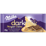 Milka Black Milk – Chocolat noir alpin fourré au lait et au nougat crémeux – 85g (paquet de 5)