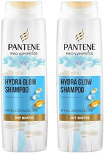 Pantene Pro-V Hydra Glow Shampooing Hydratant à la Biotine pour Cheveux Secs et Abîmés Pantene Douche & Bain 2 x 250 ml