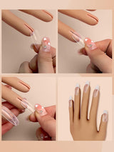 200 pièces de pointes d'ongles de remplacement transparentes : pointes d'ongles en acrylique pour la pratique manuelle pour la conception des ongles