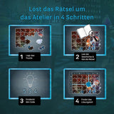 KOSMOS 683979 EXIT® Puzzle : The Hidden Studio Puzzle de 500 pièces pour adultes et enfants 10+ Puzzle de salle d'évasion pour débutants Puzzle Naty Shop
