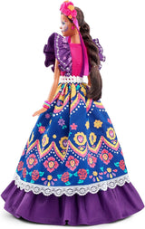 Poupée Barbie Día De Muertos 2022 avec robe traditionnelle à volants, couronne de fleurs et peinture pour le visage Calavera, cadeau pour les collectionneurs