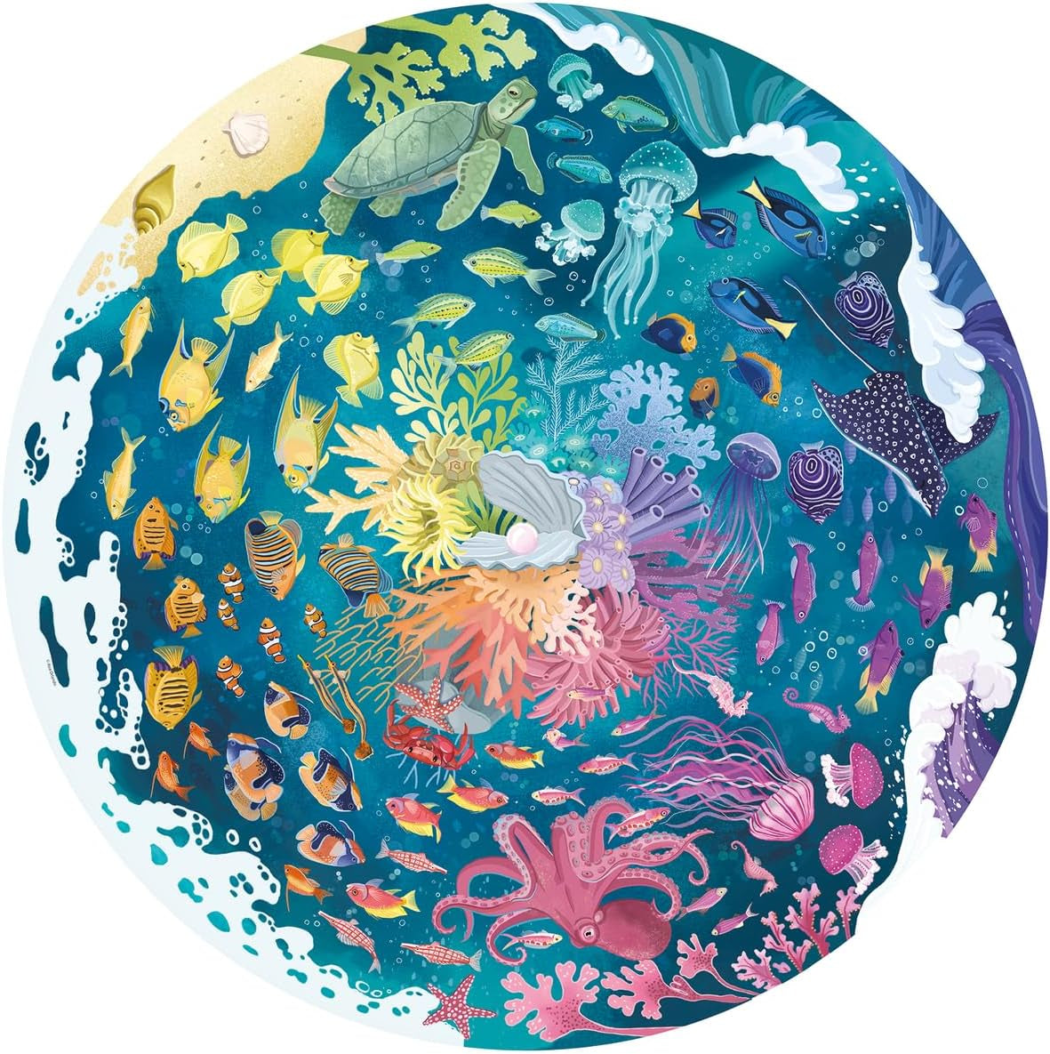 Ravensburger Puzzle 17170 Cercle de couleurs - Puzzle Océan et sous-marin 500 pièces Puzzle Naty Shop Single