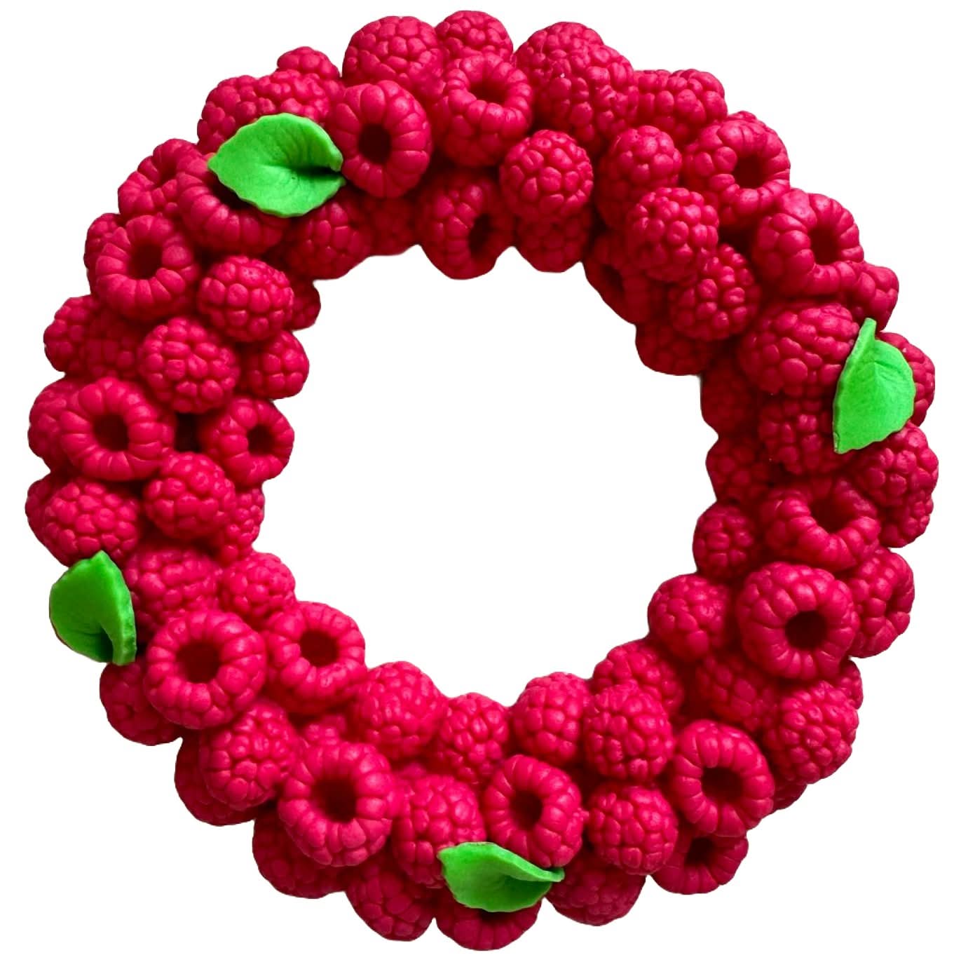 Décoration comestible en sucre, garnie de framboises Décorations en Pâte à Sucre Nati Shop