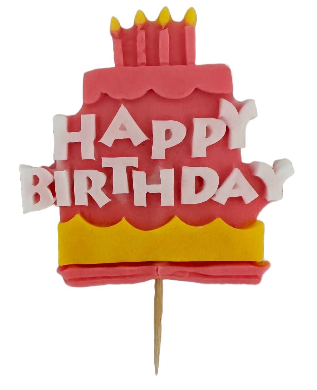 Décoration comestible en sucre, Décorations en pâte à sucre Joyeux Anniversaire Nati Shop