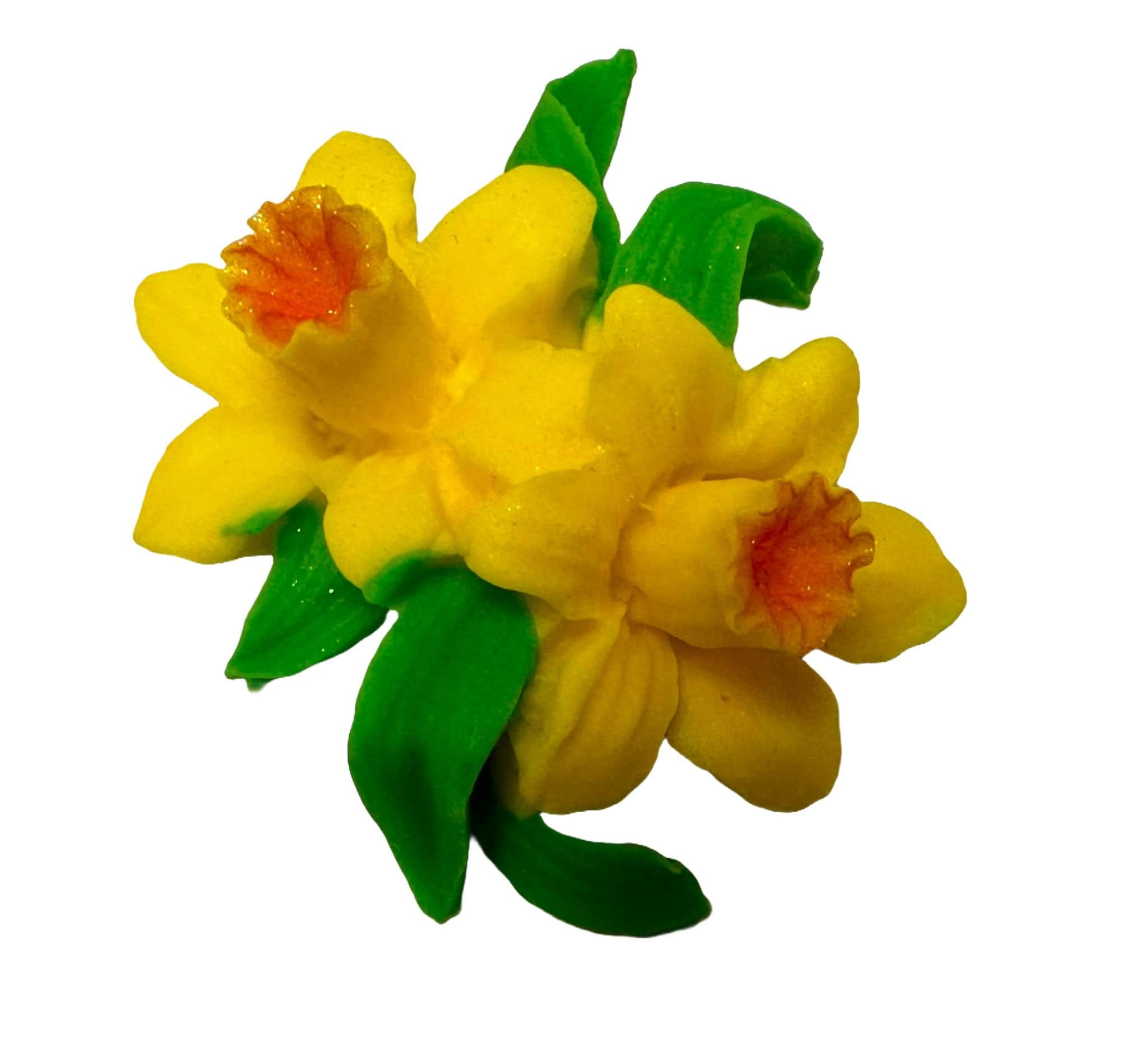 Décoration comestible en sucre, Décorations Jonquilles jaunes de Pâte à Sucre Nati Shop