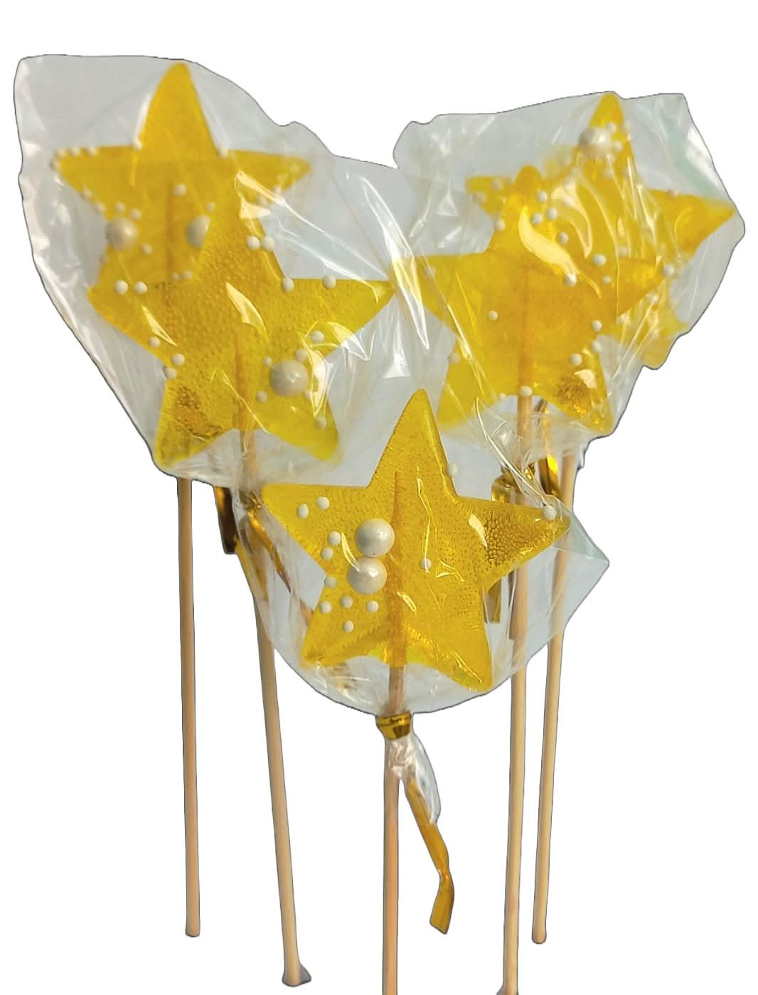 Décoration en sucre comestible, isomalt, jaune, 1 pièce Décorations en pâte à sucre Nati Shop