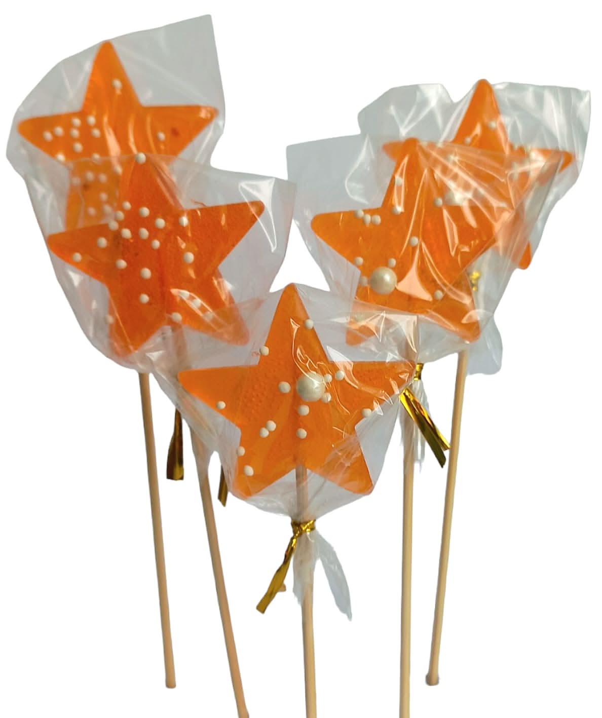Décoration en sucre comestible, isomalt, orange, 1 pièce Décorations de Pâte à Sucre Nati Shop