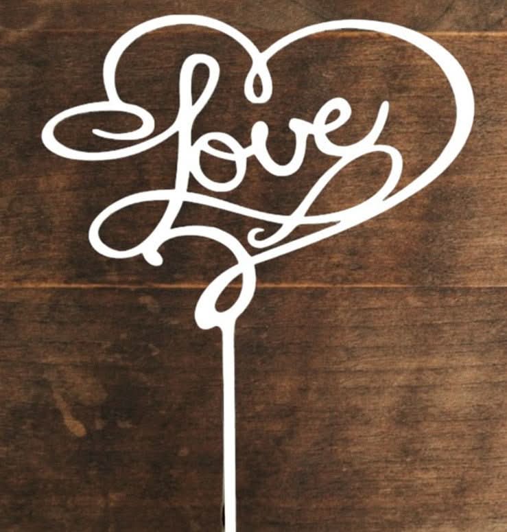 Décoration en bois non comestible, LOVE Nati Shop