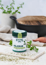 Fuchs Gewürze - Marjolaine gerebelt - zum Würzen von Kartoffelgerichten, Fleischgerichten oder Eintöpfen - ingrédients naturels - 10 g dans une dose wiederverwendbarer, recyclebarer