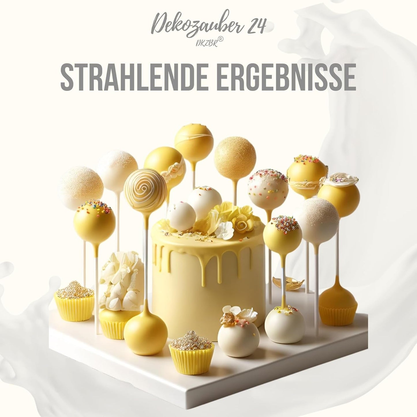 Gouttes de couverture Dekozauber24, blanches, 500g, au goût chocolat blanc et vanille, chips Deco Melts, passent au micro-ondes, pour cake pops, gâteaux, tartelettes, dégoulinants ou glaçages Naty Shop Sugarpaste