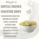 Gouttes de couverture Dekozauber24, blanches, 500g, au goût chocolat blanc et vanille, chips Deco Melts, passent au micro-ondes, pour cake pops, gâteaux, tartelettes, dégoulinants ou glaçages Naty Shop Sugarpaste
