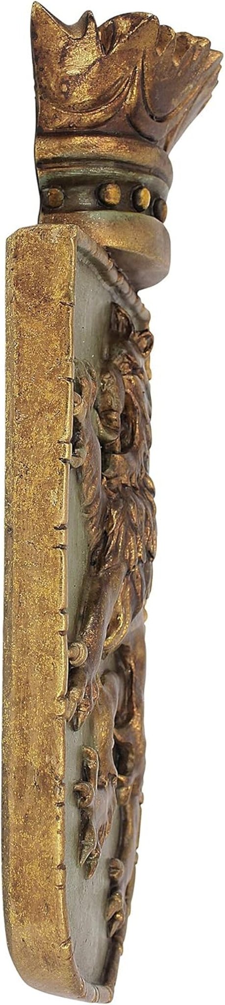 Design Toscano Bouclier médiéval Lion vertical, sculpture murale Statuettes et sculptures Naty Shop