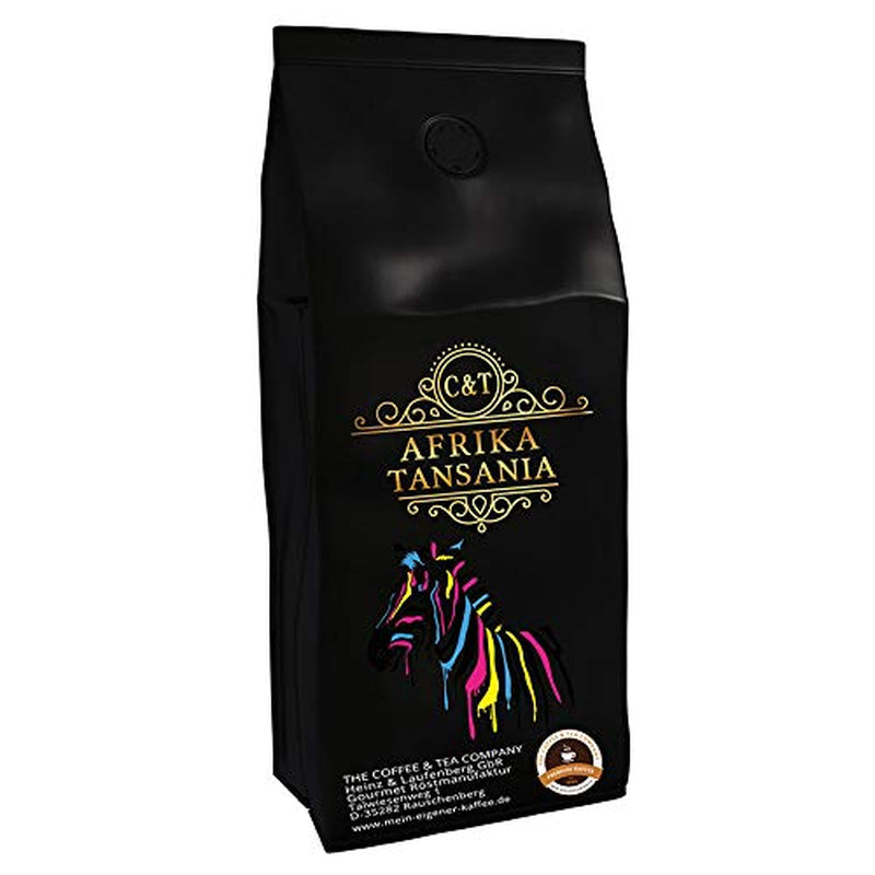 Café spécial d'Afrique - Tanzanie, pays du Kilimandjaro - café d'origine unique - café de qualité supérieure - faible acidité - légèrement torréfié et frais (grains entiers, 3 x 1000 grammes)