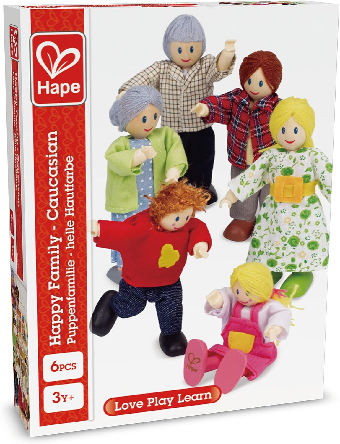 Hape E3401 Four Seasons House, Meublé et E3500 - Famille de poupées, peau claire