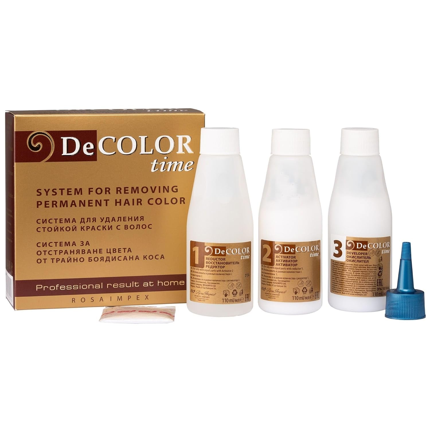 Système de teinture capillaire DeColor Time | épilation aux teintures capillaires | ramenez votre couleur de cheveux naturelle | enlèvement de la couleur peinte | 330 ml de teinture capillaire Naty Shop Titre par défaut