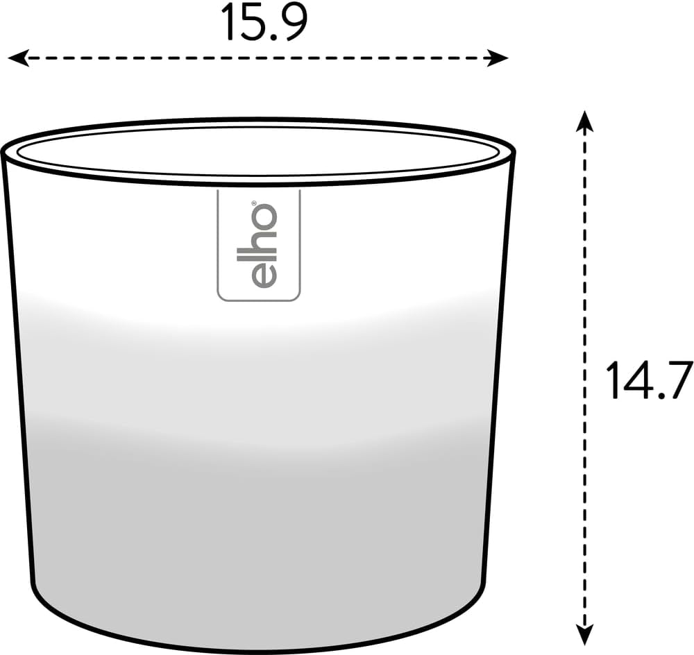 Pot rond elho Color Gradient 16cm - pour l'intérieur - 100% plastique recyclé - Ø 15,9 x H 14,7 - Vert/Vert bambou