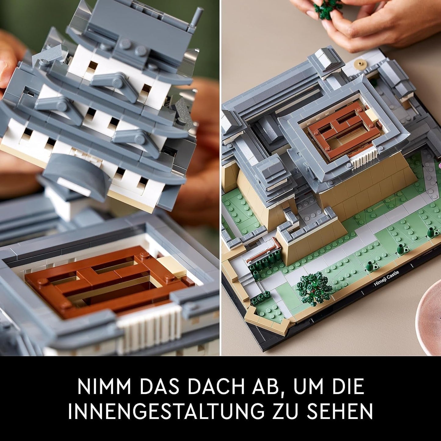 LEGO Architecture Château de Himeji, kit de modèle adulte, collection Landmark, ensemble de fans de jardinage créatif et de culture japonaise avec cerisier en fleurs, cadeau pour lui et elle 21060 Ensembles de construction Besuche den LEGO-Store
