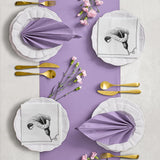 PAW - Serviettes Airlaid - En Tissu (40 X 40 Cm) I 50 Pièces I Pour Service Funéraire, Fête Funéraire, Funérailles, Adieu I Serviettes en Tissu de Décoration de Table de Haute Qualité - Fleur de Mémoire I Fleur de Mémoire