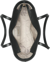 DKNY Bryant Medium Sac fourre-tout en cuir pour femme, Noir/Or Sacs pour femme Naty Shop