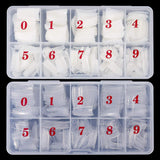 1000 pièces faux ongles 10 tailles pointes d'ongles naturels pointes d'ongles français artificiels pointes d'ongles artificiels faux ongles conseils boîte conseils d'art pour femmes filles