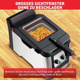 Friteuse Tefal FR600D Clear Duo, friture avec moins de fumée et d'odeurs, capacité 1,2 kg, thermostat, minuterie, grande fenêtre de visualisation sans buée Électroménagers Naty Shop