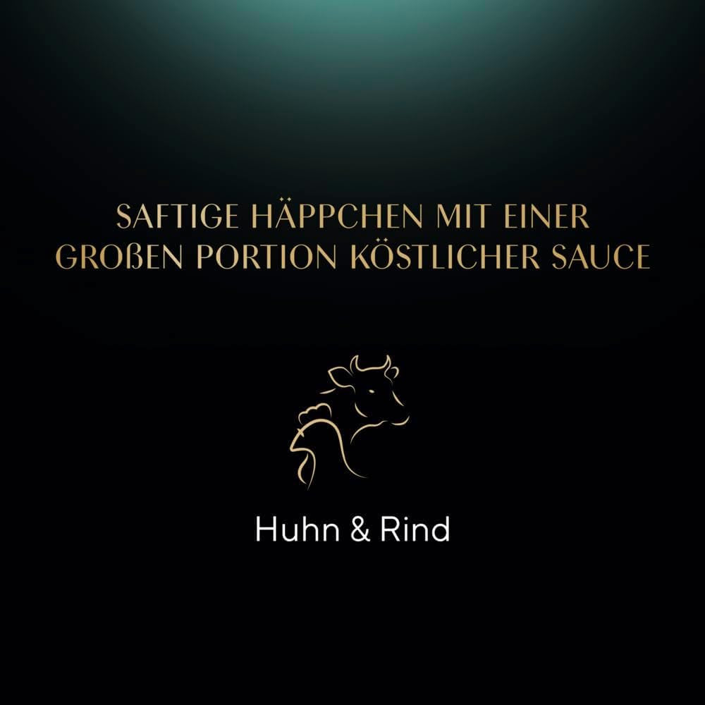 Nourriture humide pour chats Sheba Selection en sachets portionnés avec poulet et bœuf en sauce 28x85g