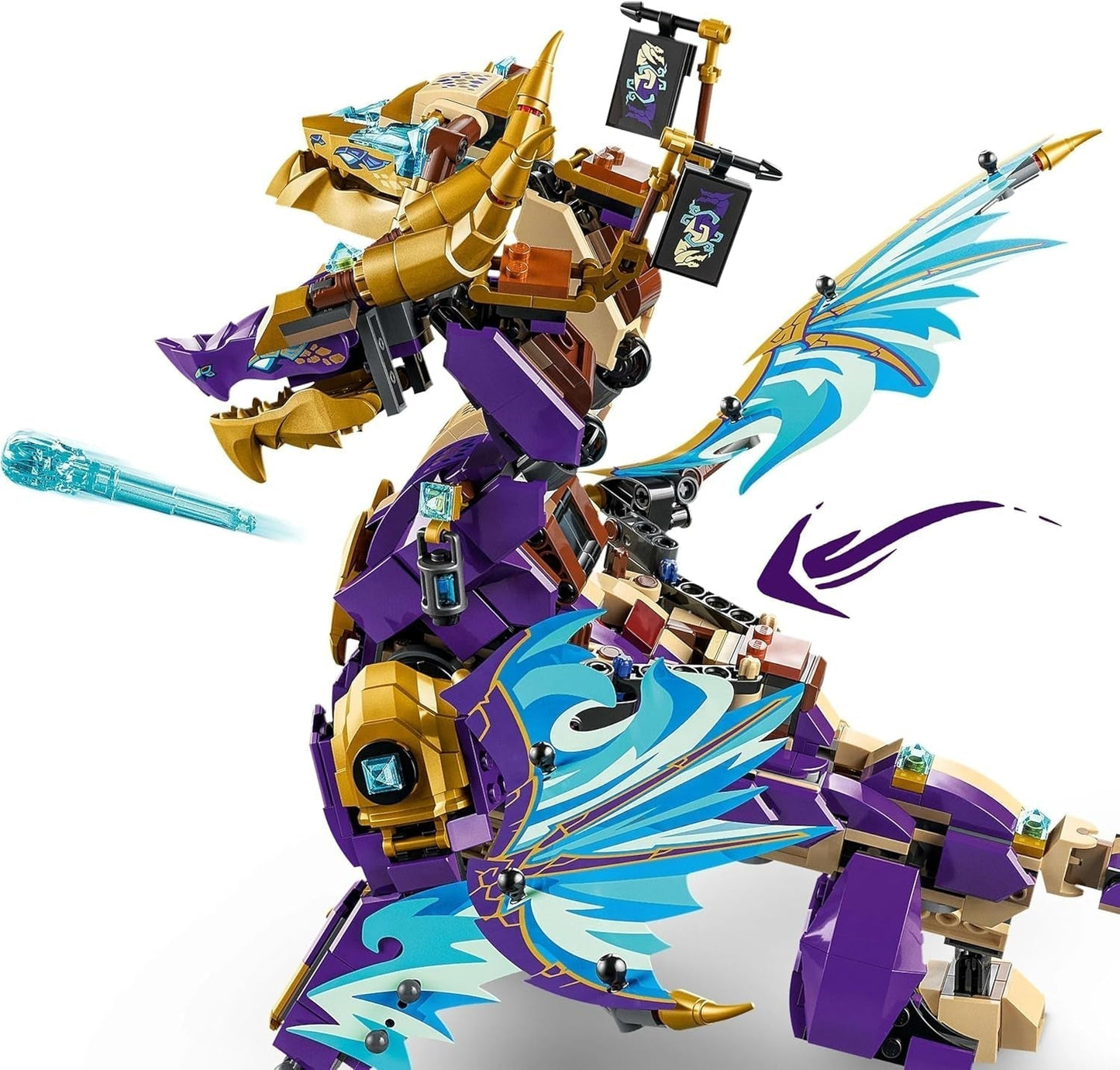 LEGO NINJAGO Lightbow Dragon - jouet avec 8 figurines et une roue Spinjitzu - jouet de construction ninja interactif pour garçons et filles à partir de 9 ans - idée cadeau pour les fans 71836 Jeux de construction Besuche den LEGO-Store