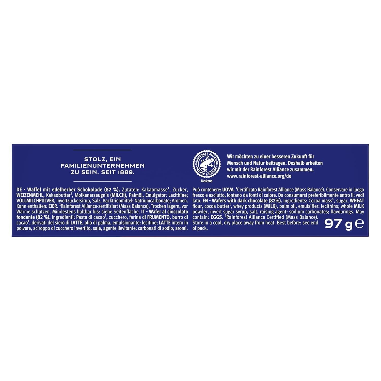 BAHLSEN Gaufrettes au chocolat Edelherb - Gaufrette au chocolat Edelherb (1 x 97 g)