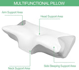 Oreiller orthopédique, Oreiller pour douleurs cervicales, Oreiller en mousse à mémoire de forme, Oreiller orthopédique pour le cou, Oreiller orthopédique pour dormir, Oreiller orthopédique pour le soutien du cou, Pièces d'oreiller anti-ronflement Oreillers orthopédiques cervicaux Naty Shop