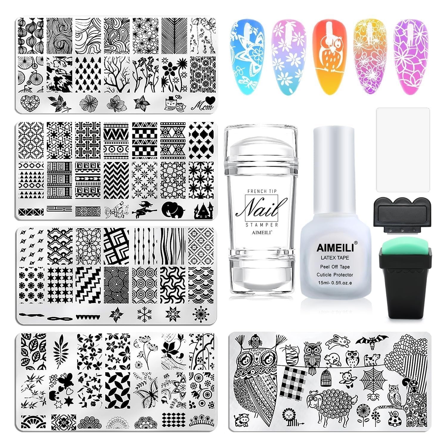 AIMEILI Latex Peel off Tape Nagelleck Korrektor Hautschutz Fingerschutz pour Nail Art Palisade Geruchlos Blanc 15Ml