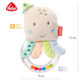 Fehn jouet pieuvre cloche - hochet, couinement, jouet de motricité - jouet en peluche pour bébés avec tissu doux - jouet pour bébés et tout-petits à partir de 0 mois Baby Toys Naty Shop