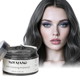 Coloration temporaire des cheveux, 4,23 onces de cire colorée pour hommes et femmes, pommade de couleur naturelle lavable, teinture capillaire instantanée pour fête, cosplay, Halloween (rouge) Naty Shop Coloration capillaire noire 120 g (1 paquet)