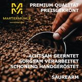 Grains d'espresso Martermühle Bike 500g Strong | Arabica/Robusta | Saveurs : Noix de macadamia, chocolat au lait | Grains d'espresso entiers légèrement torréfiés, faible acidité
