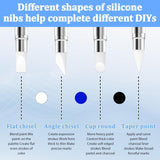 3 pièces Nagel Pinsel Silicone, Nagelkunst Skulptur Stift, Double Köpfe DIY Maniküre Werkzeug, Strassstein Picker, Gel Schnitzen Pinsel For Design, Shaping Drawing Carving Nagelfolie