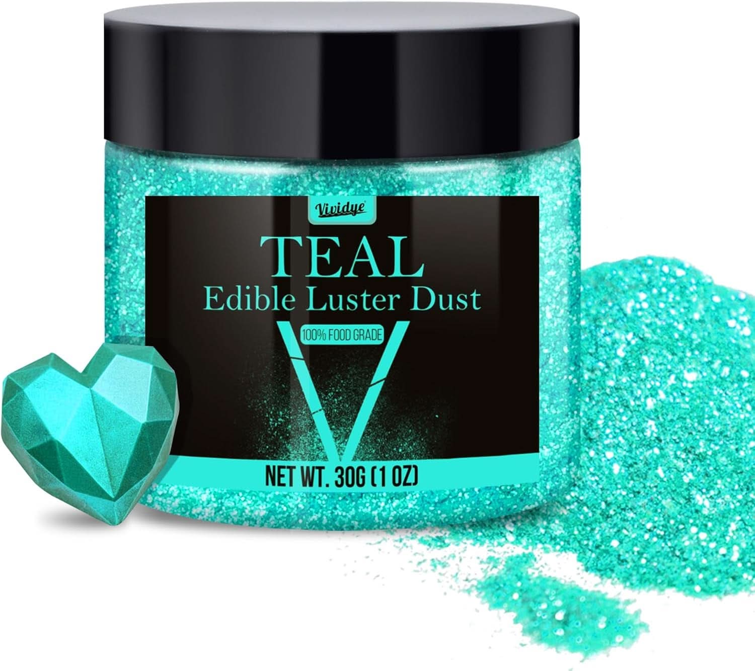 Paillettes comestibles, 5 grammes Naty Shop Turquoise