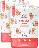 Marque Amazon : Mama Bear Disney Couches Ultra Dry, taille 3 (4-9 kg) – Boîte mensuelle, blanche, 172 pièces (2 paquets de 86)