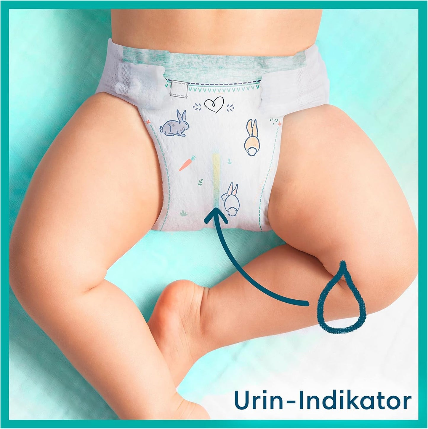 Couches Pampers pour bébé, taille 2 (4-8 kg), Harmony, boîte demi-lune, protection douce de la peau et ingrédients à base de plantes, 240 unités